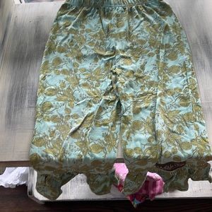 Matilda Jane Green Floral Ruffle Pants size 6